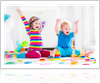 Children Playing with Blocks